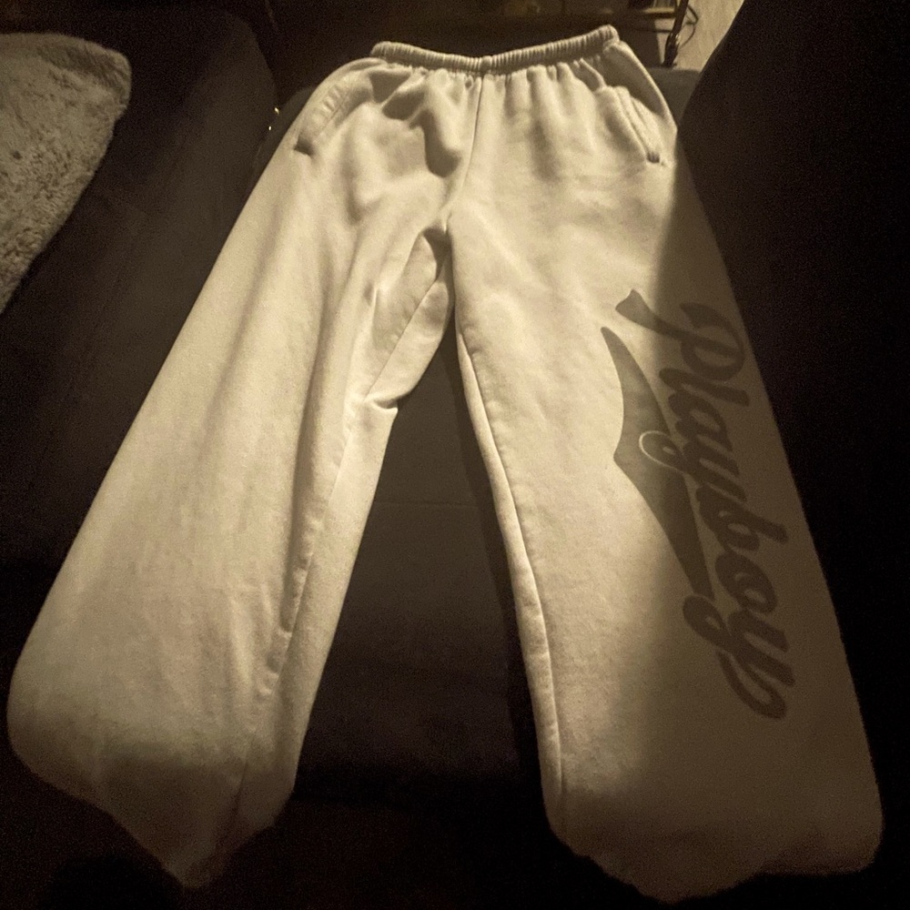 White playboy pants